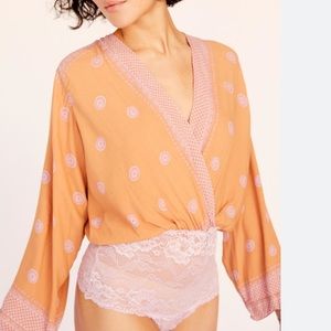 Free People On Board Bodysuit Sz M